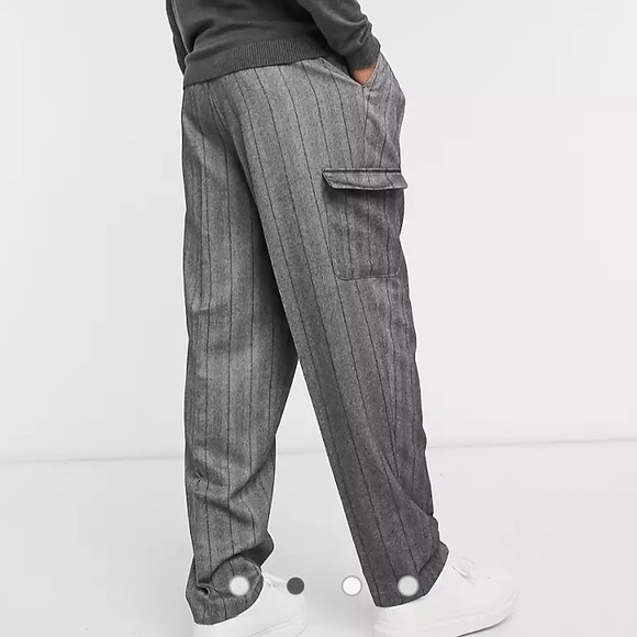 ASOS Gray Striped Cargo Pants - Picture 4 of 11
